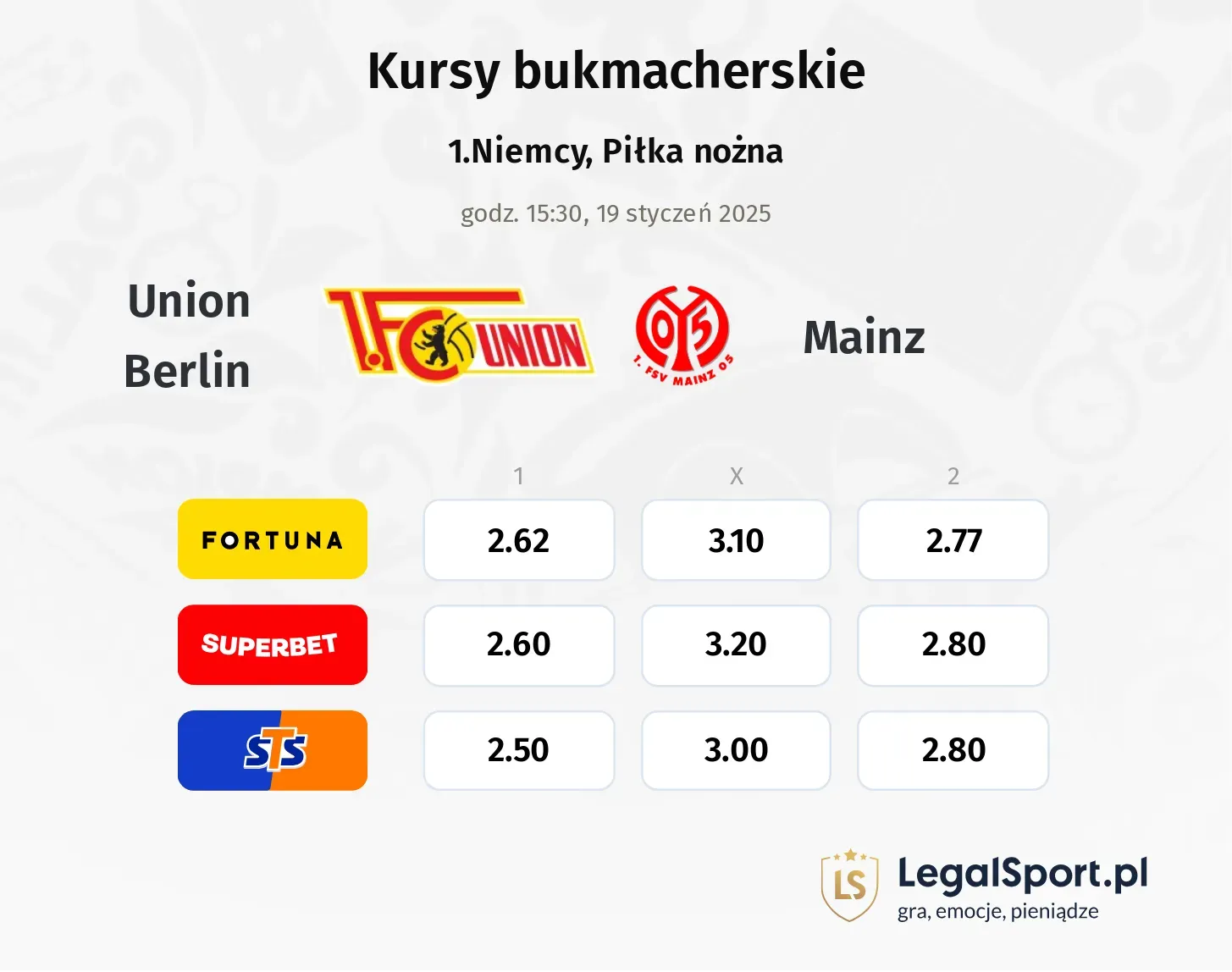 Union Berlin - Mainz promocje bonusy na mecz