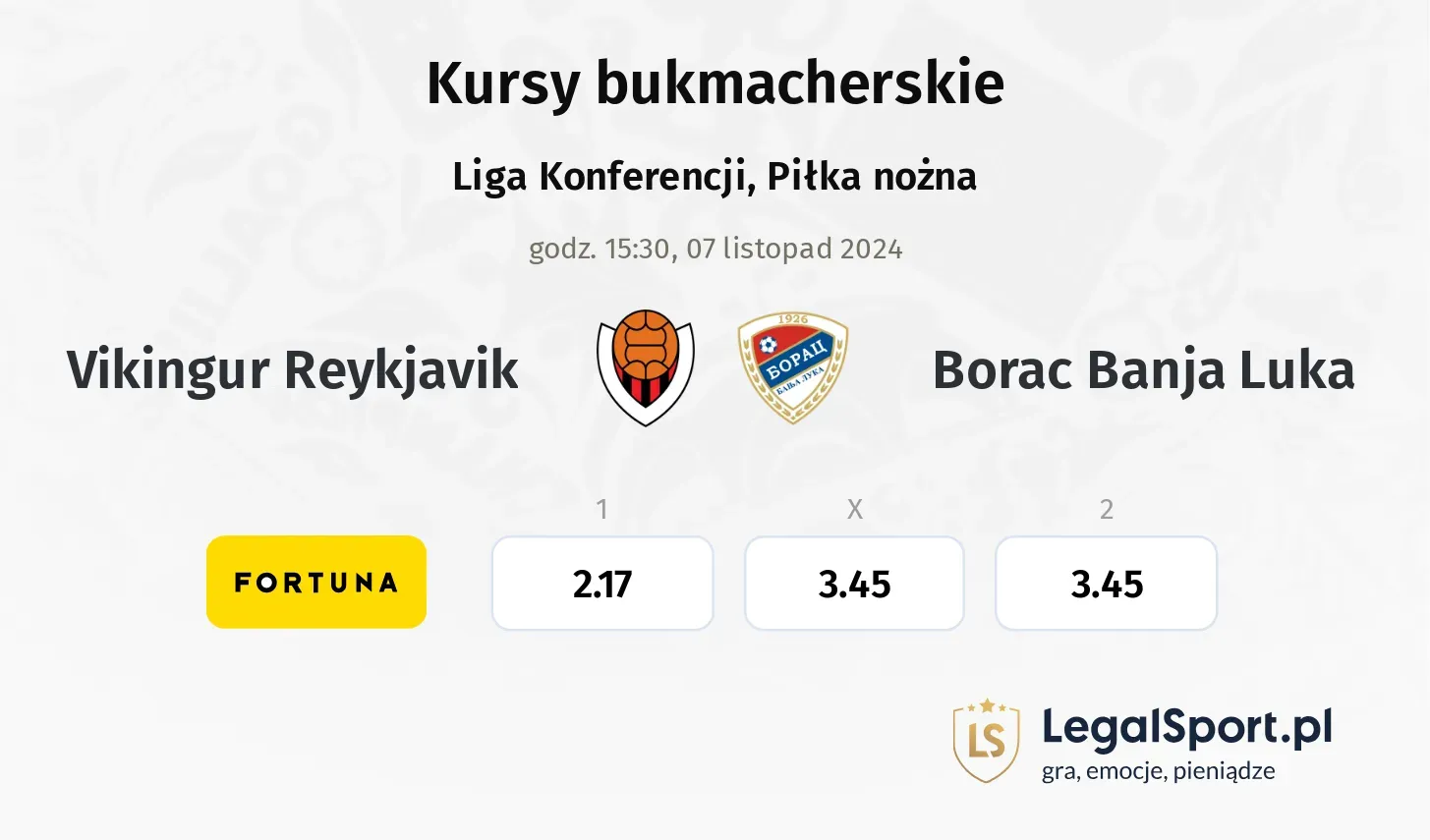 Vikingur Reykjavik - Borac Banja Luka promocje bonusy na mecz