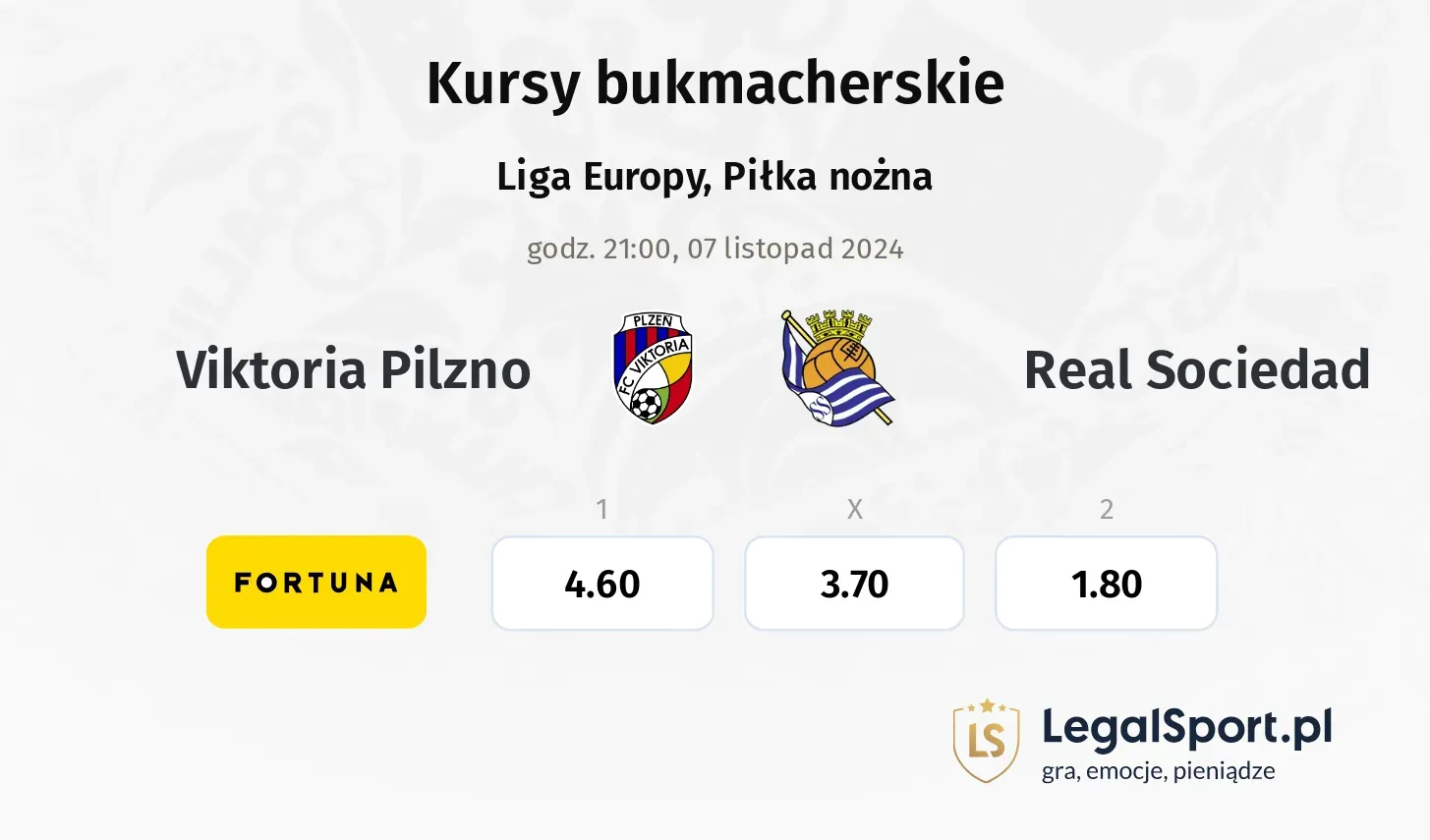 Viktoria Pilzno - Real Sociedad typy, kursy 07.11, godz. 21:00