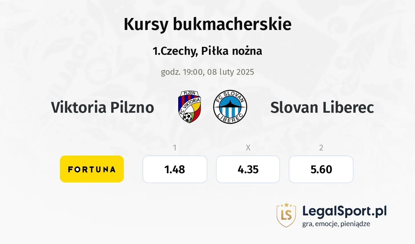 Viktoria Pilzno - Slovan Liberec promocje bonusy na mecz