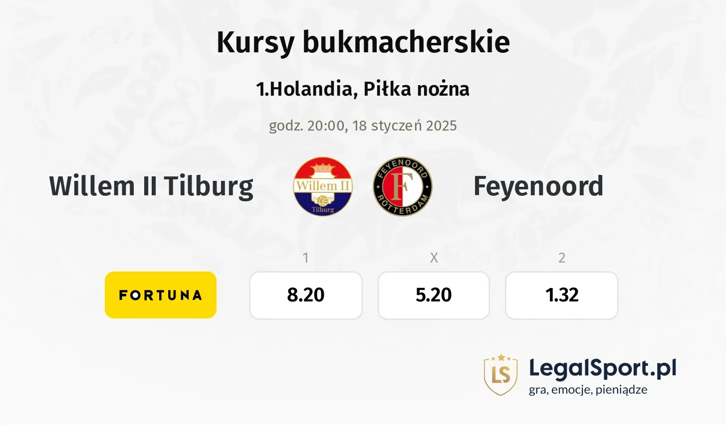 Willem II Tilburg - Feyenoord promocje bonusy na mecz