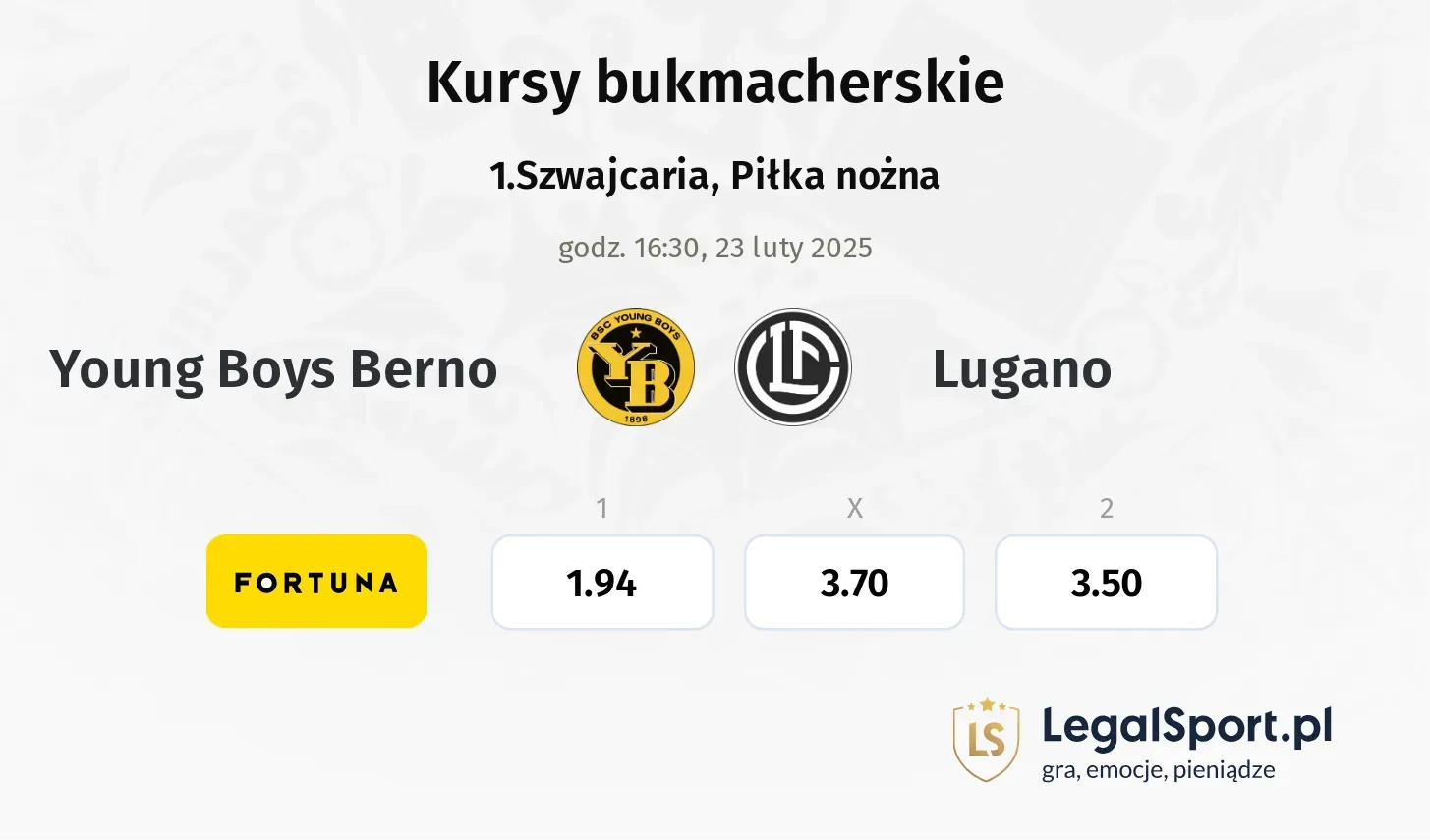 Young Boys Berno - Lugano promocje bonusy na mecz