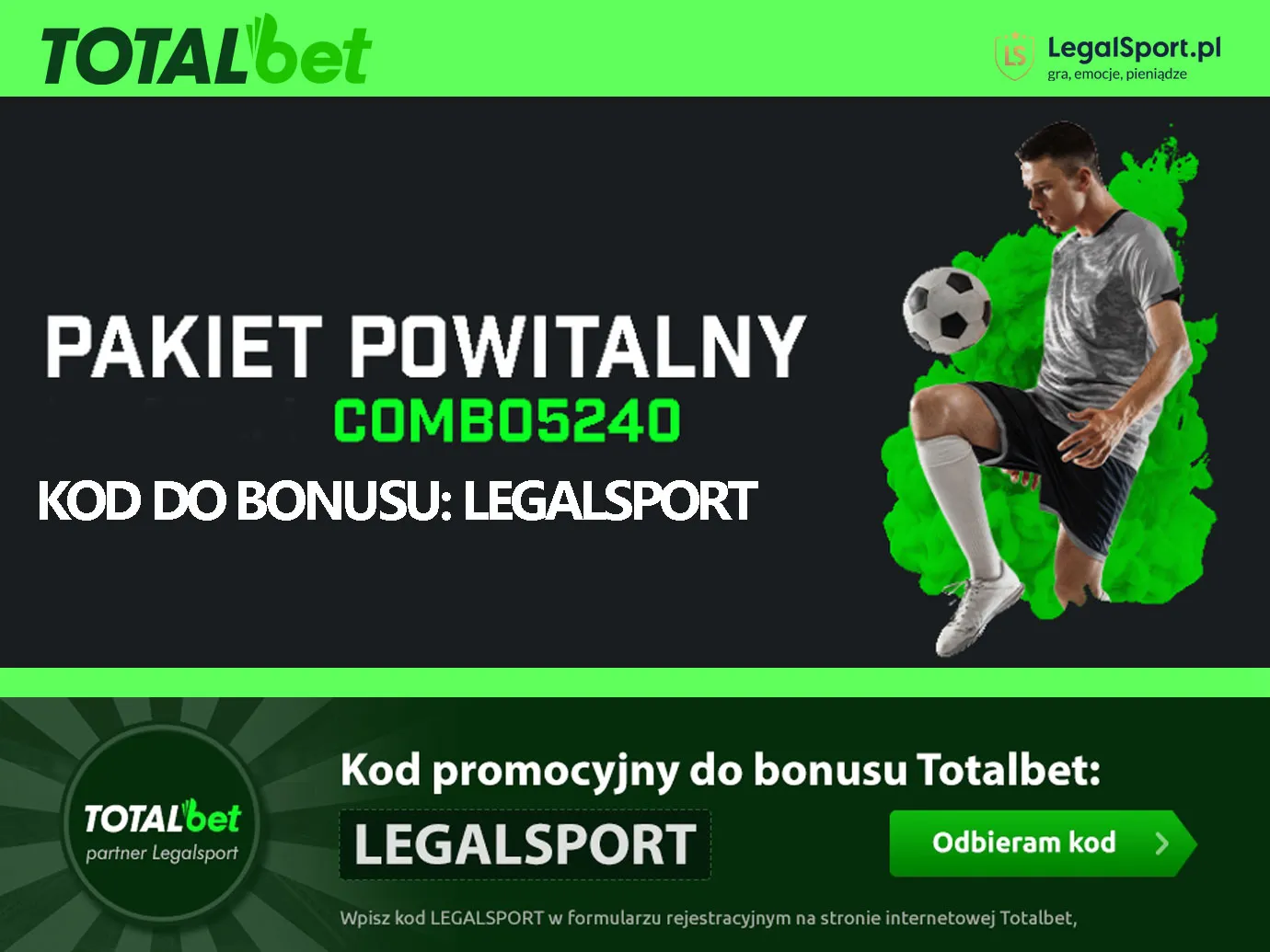 TOTALbet bonus powitalny