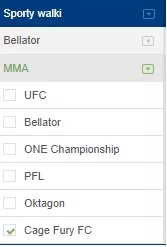 forBET online - oferta na MMA