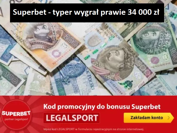 Superbet - typer wygrał prawie 34 000 zł za 10 jednakowych kuponów AKO